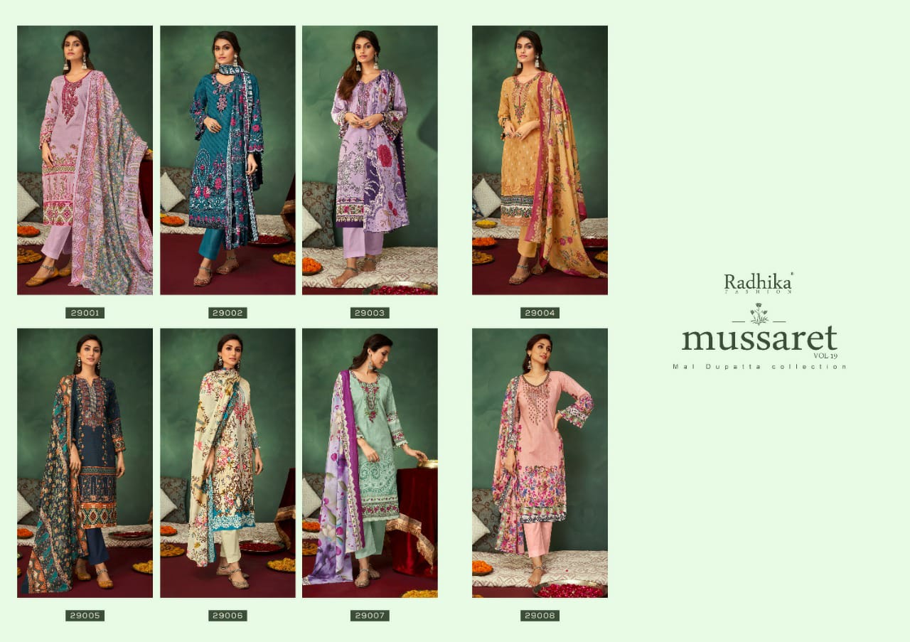 Azara Radhika Mussaret 19 Casual Daily Wear Printed Cotton Dress Material Collection